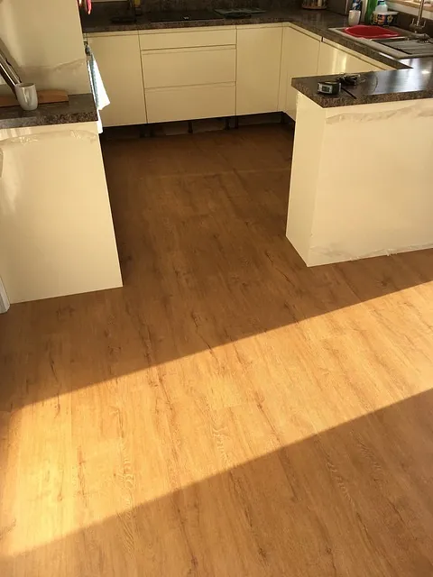 Hard flooring in a converted barn