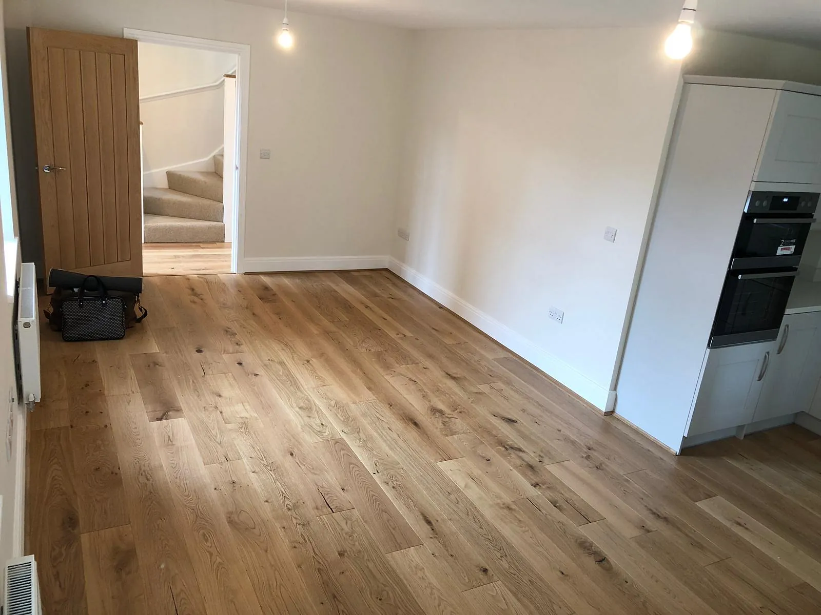 Large commercial flooring installation