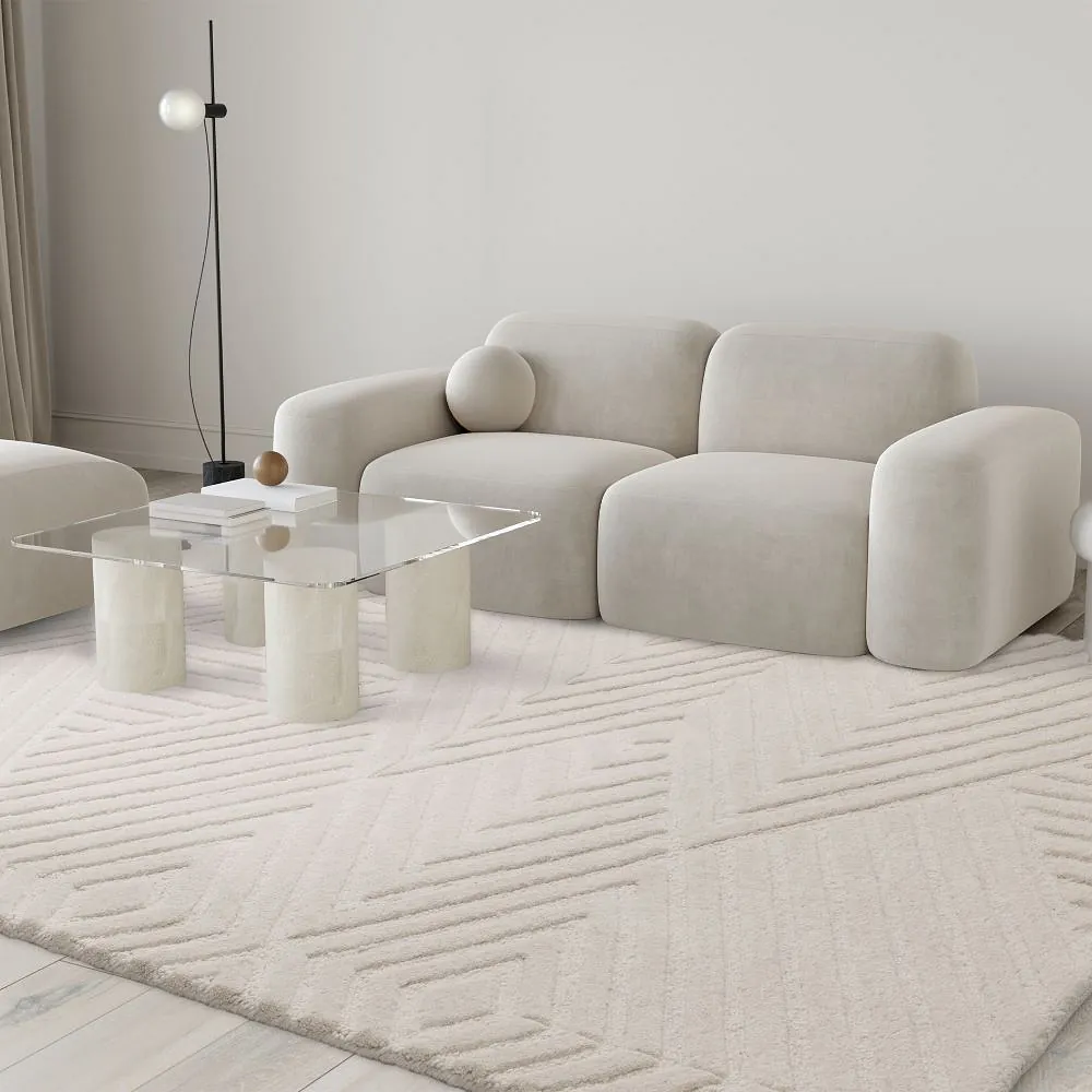 Hague Ivory rug on display in The Rug Loft range